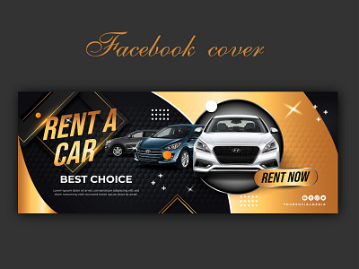 car rental promotion web banner social media post facebook cover design social poster