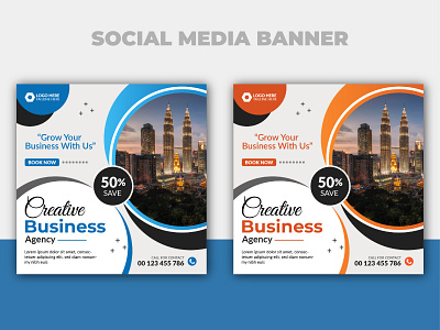 Digital marketing agency social media banner template