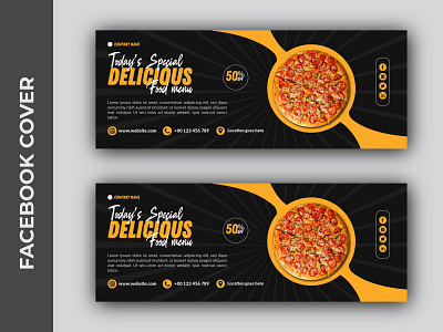 Facebook cover food menu social media template