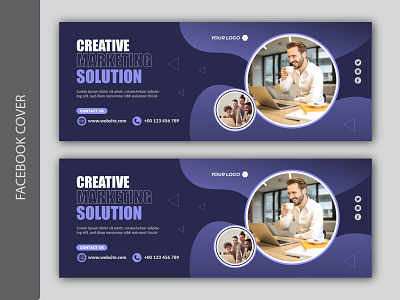 Digital marketing corporate social media facebook cover template corporate template