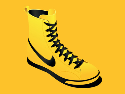 Yellow illustration nike popiashvili popica popika shoe yellow