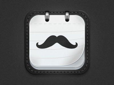 Butler App Icon app flip icon ios mustache page