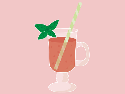 strawberry lemonade adobe illustrator design illustration strawberry lemonade vector