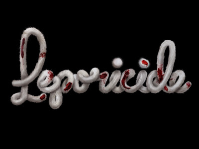 Leporicide blood illustration rabbit typography