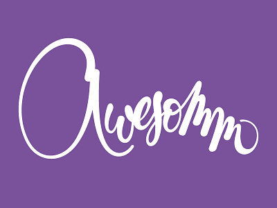 Awesomm Logo script typography