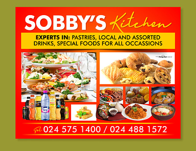 Sobby's Kitchen Front Banner branding graphic design