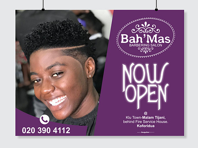 Bah'Mas Barbering Salon Flyer