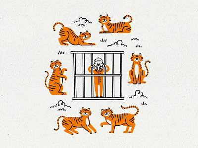 Tiger King animals big cat cat criminal illustration joe exotic netflix oklahoma orange prison tiger tiger king tigers zoo