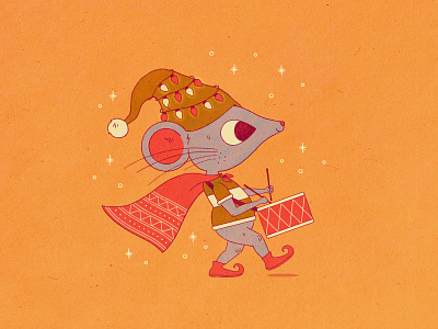 Drummer Boy christmas drummer drummer boy happy holidays holiday illustration merry christmas mouse