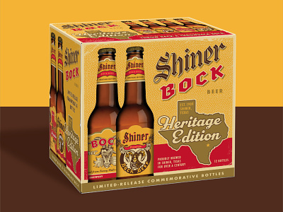 Shiner Bock Heritage Edition Bottle Wrap beer beverage bock bottle can heritage edition packaging ram shiner shiner bock shiner heritage texan texas