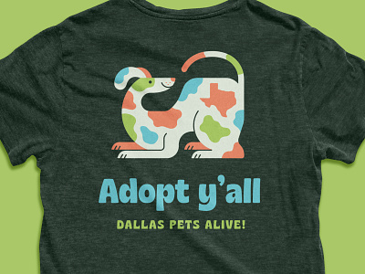 Dallas Pets Alive Merch animal animal rescue apparel charity clothing dallas dog illustration merch shirt t-shirt texas