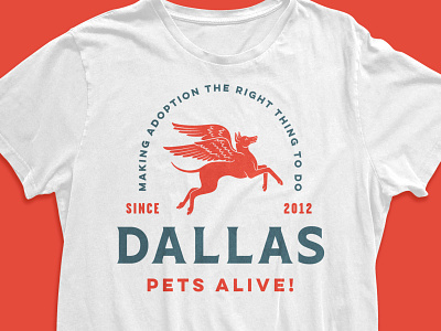 Dallas Pets Alive Merch animal animal rescue apparel charity clothing dallas dog illustration mercy pegasus shirt texas tshirt