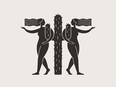Greco Cactus black and white body cacti cactus desert drawing female illustration minimal nature outdoors plant woman women