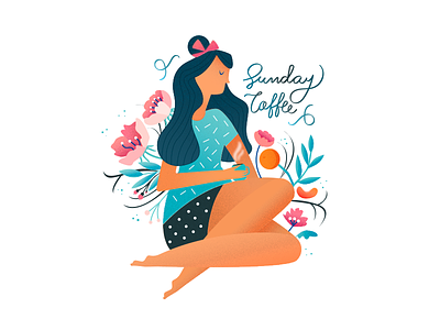 Sunday Coffeee coffee illustracion illustration sunday