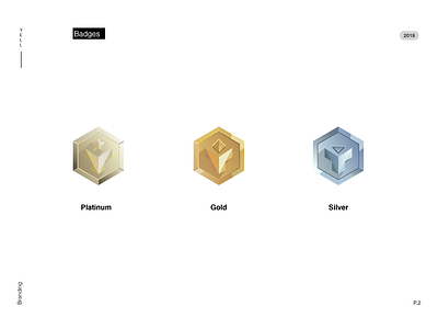 Badges for gaming app app badges gold platinum silver ui vector