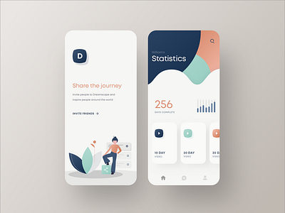 UI Experiment - Health Journey app branding clean design flat illustration minimal typography ui ux vector