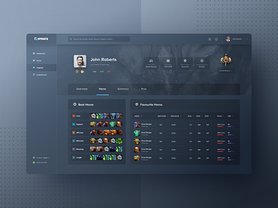 UI Experiment - Dota Analytics Dashboard