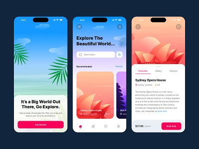 Travel App mobile ui travel app travel app concept travel mobile app travel ui uiux