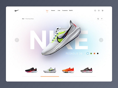 Nike Website UI Concept landing page nike nike shoes nike website shoes ui shoes website sports shoes ui web ui website