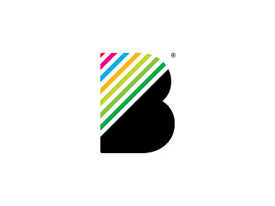 Logo Concept b letter color concept logo modern rainbow colors symbol