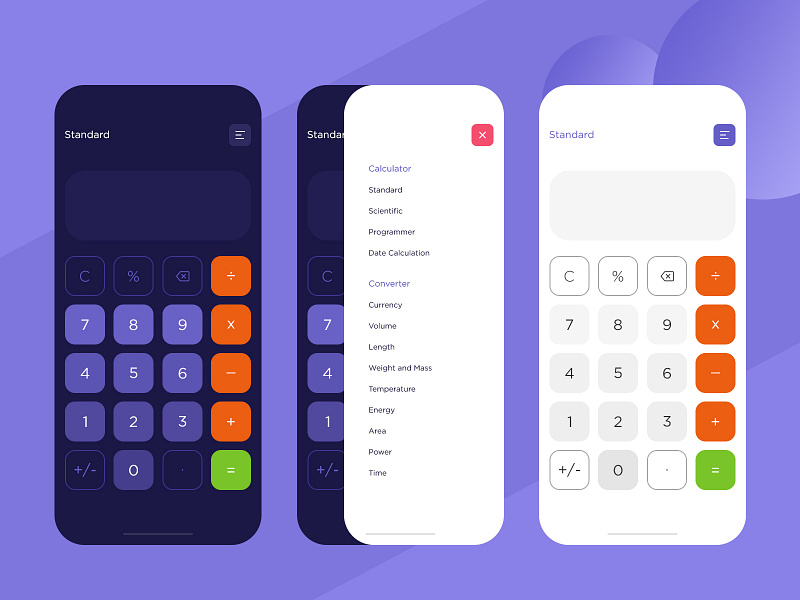 Calculator UI designs, themes, templates and downloadable graphic ...