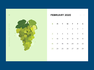 Fruits Calendar Concept Feb2020