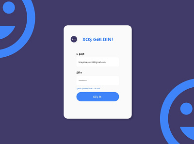 Login Form Design azerbaijan dailyui design graphic design khayalnajaf ui ux webdesign