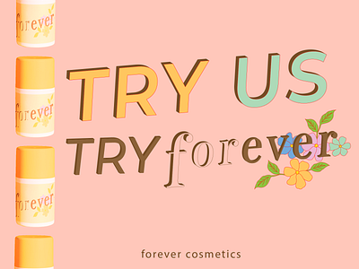 Forever Ad design illustration typography vector