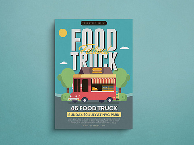 Food Truck Flyer Mockup