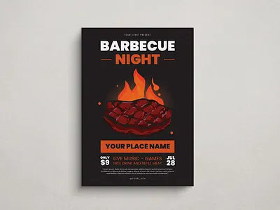 Barbeque Mockup Flyer barbeque design flat design flyer graphic design mockup