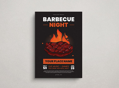 Barbeque Mockup Flyer barbeque design flat design flyer graphic design mockup