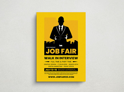 Job Fair Mockup Flyer design flat design flyer graphic design illustration job fair