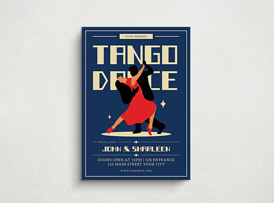 Tango Dance Mockup Flyer dance design flat design flyer graphic design illustration