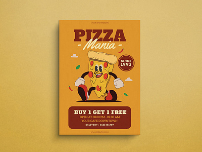 Pizza Mania Mockup Flyer