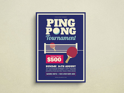 Pingpong Tournament Flyer Mockup