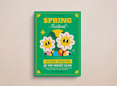 Spring Festival Flyer Mockup design flat design flyer graphic design illustration mockup