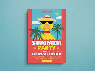 Summer Party Flyer Mockup