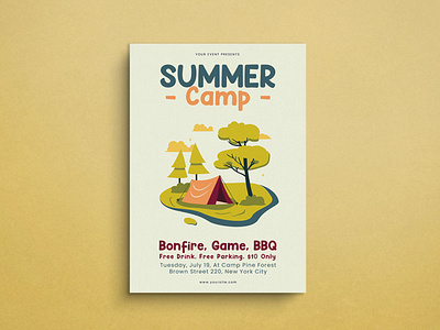 Summer Camp Flyer Mockup