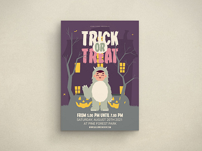 Trick Or Treat Flyer Mockup