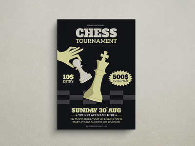 Chess Tournament Flyer Mockup