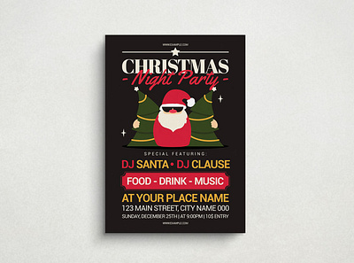 Christmas Inviitation design flat design flyer graphic design illustration mockup