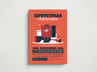 Christmas Celebration Flyer design flat design flyer graphic design illustration