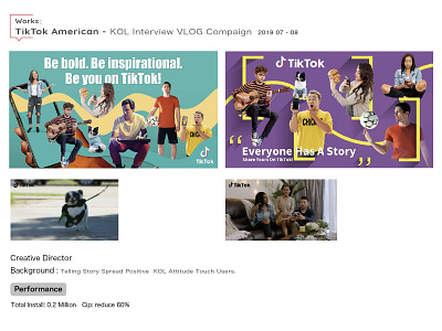 TikTok US KOL Interview Vlog Campaign app branding design