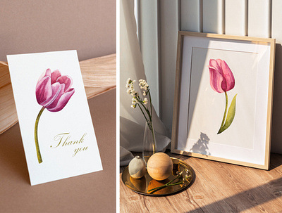 Set of spring flowers clipart design hand drawn illustration logo png postcard poster print spring flower tulip watercolor