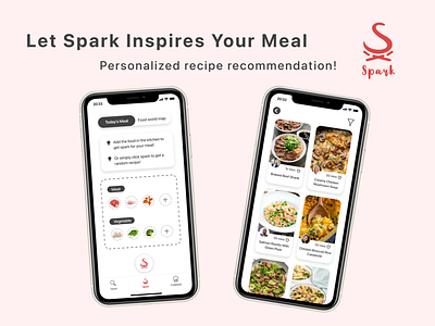 Spark - inspirational visual recipe app 03 app design graphic design illustration logo recipe ui ux