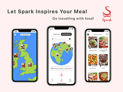 Spark - inspirational visual recipe app 04 app design graphic design illustration logo recipe ui ux