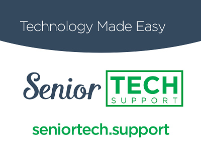 Senior Tech Support logo and biz card
