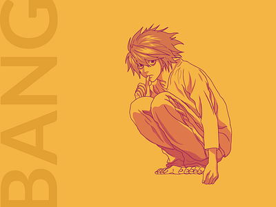 Death Note_L character illustration manga pastels
