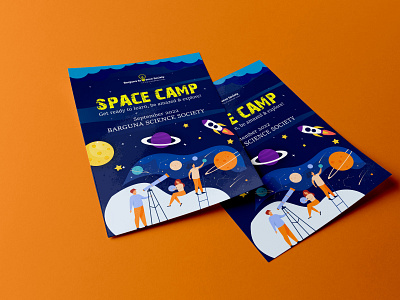 Space Camp Flyer Design branding brochure design flyer graphic design illustration vector