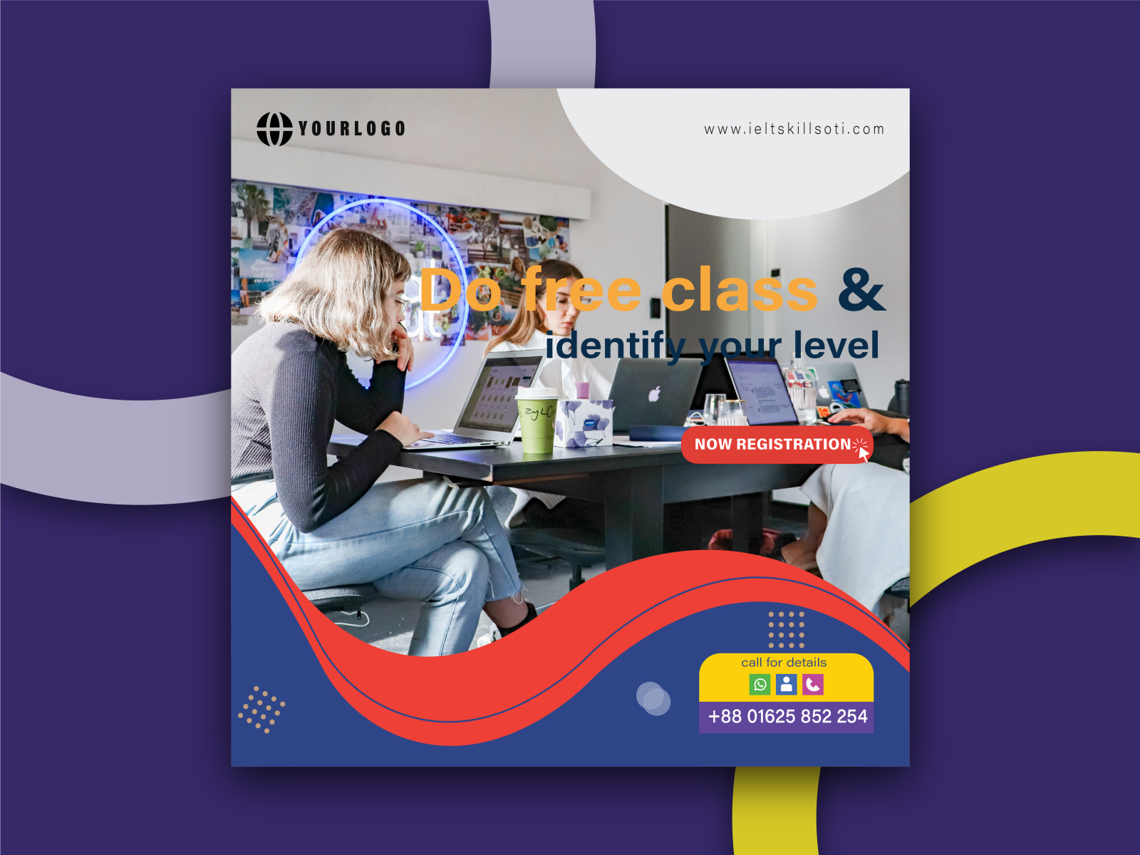 Institute Social Media Post Template by Rowdro Saha on Dribbble